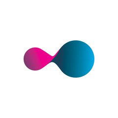 infinity fluid color logo design