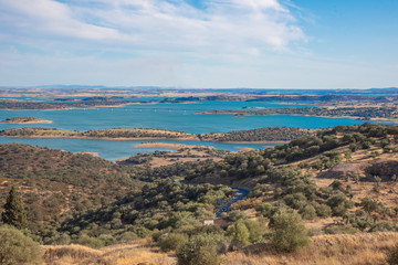 Fototapeta na wymiar Alqueva Dam Reservoir in Alentejo, Portugal