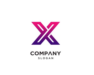 Obraz premium Modern Creative Letter X Logo Design Template