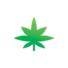 marijuana green nature leaf logo design