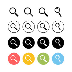 Set of Search icons. Glass vector icon. search magnifying glass icon. Find