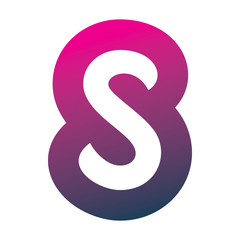 modern full color letter s logo design