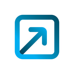blue square arrow line logo design
