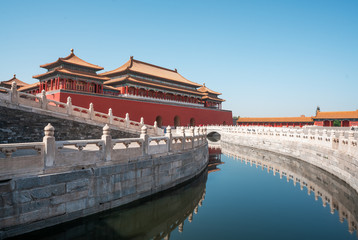 Fototapeta na wymiar Forbidden city in Beijing China.