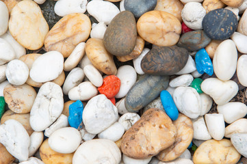 gravel pebble stone on the floor