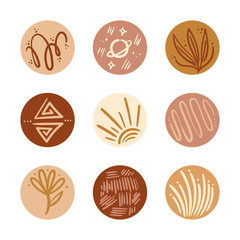 bundle of boho set icons