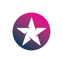 full color circle star motion shape logo design