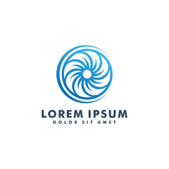 vortex logo design template vector