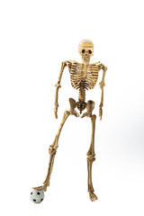 bone staning on ball action soccer player