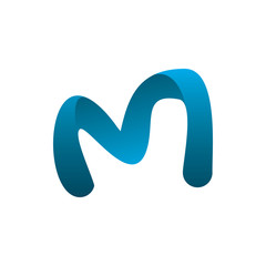 modern full color letter m logo design