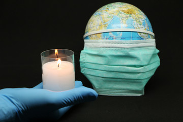 Close-up - People in all countries are fighting the virus.