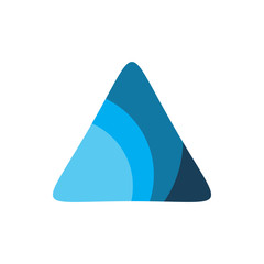 triangle motion fll color mountain pyramid logo design