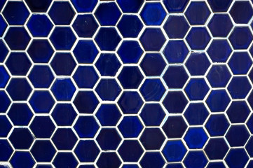 blue honeycomp tile pattern background