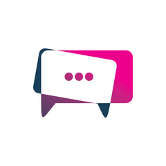 modern full color group chat logo design