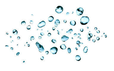 Water Drops On White
