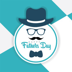 Happy Fathers Day greeting card vector illustration