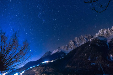 Fototapeta premium stelle a San Candido, via Lattea Trentino