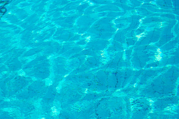 Blue Water sun Reflections on swimming pool  background Texture