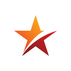 Fototapeta premium star motion move color shape logo design