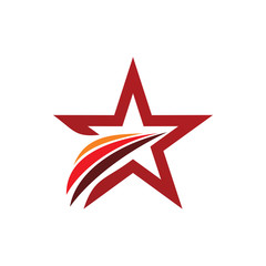 Fototapeta premium motion color line star flag move logo design