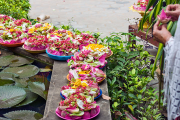 offerings for the Buddha’s Preachment Commemoration Ceremony in SiemReap