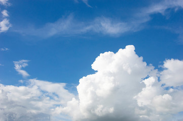 Naklejka na ściany i meble white cloud with blue sky