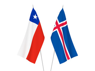 Iceland and Chile flags