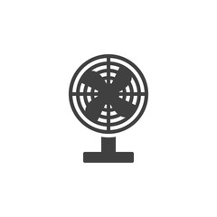 Electric fan vector icon. filled flat sign for mobile concept and web design. Table fan, ventilator glyph icon. Symbol, logo illustration. Vector graphics