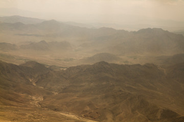 misty morning in the mountains at Kandahar province, Afghanistan