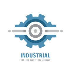 Industrial gear logo template design. Business factory logo sign. Cogwheel logo symbol. SEO icon logo. Vector illustration. 