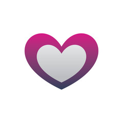 love hearth color shape logo design