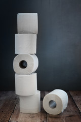 Stack of toilet papers