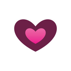 love hearth full color shape logo deisgn