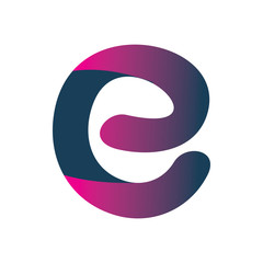 modern full color letter e logo design