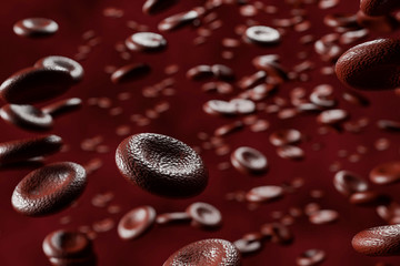 Red Blood Cell inside body, 3D render