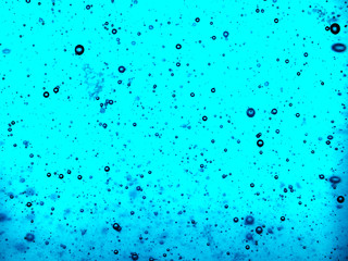 blue alcohol gel bubbles abstract background