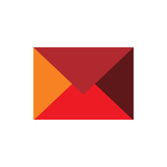 full color mail envelope logo design