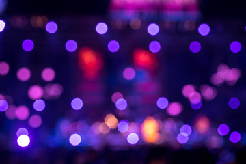 Bokeh orange lights in celebration as abstract background.