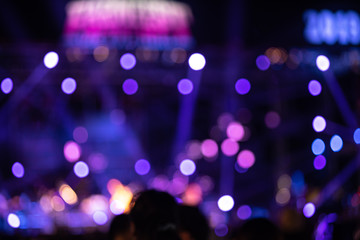 Bokeh orange lights in celebration as abstract background.
