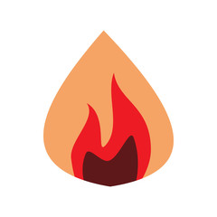 full color fire flame logo design