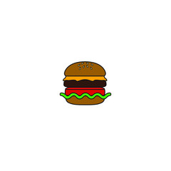 Hamburger isolated on white
