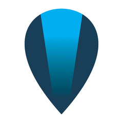 abstract blue pin map location logo design