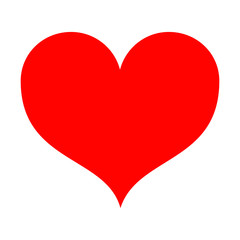 Red heart flat illustration.Valentine's day, wedding, LGBT.Symbol of love.Vector illustration.