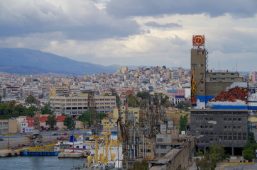 Panorama of Athens with Acropolis hill, Greece. Famous old Acropolis is a top landmark of Athens....