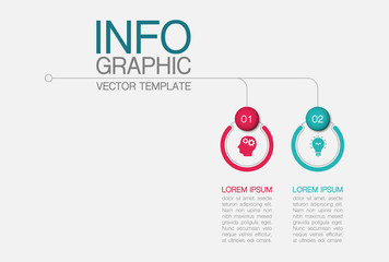 Vector iInfographic template for business, presentations, web design, 2 options.