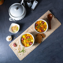 Hearty pea soup after grandmas rezept