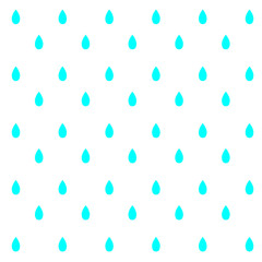 Rain drops seamless pattern vector white background