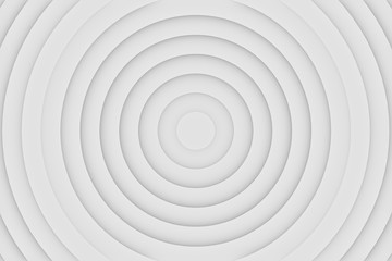 Simple White circles abstract background. 3D illustration.