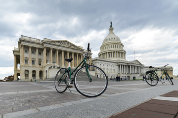 Tourist bikes in front of the U.S. Capitol Building - Washington D.C. United States of America