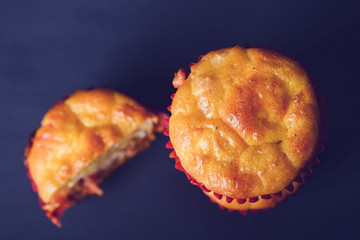 salty muffins top view